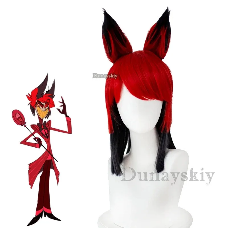 

qq023ALASTOR для взрослых и женщин, маскировочный парик, детский костюм, рога дьявола, карнавальные костюмы для мужчин и девочек, косплей, женский аниме-девушка, сексуальный Хэллоуин