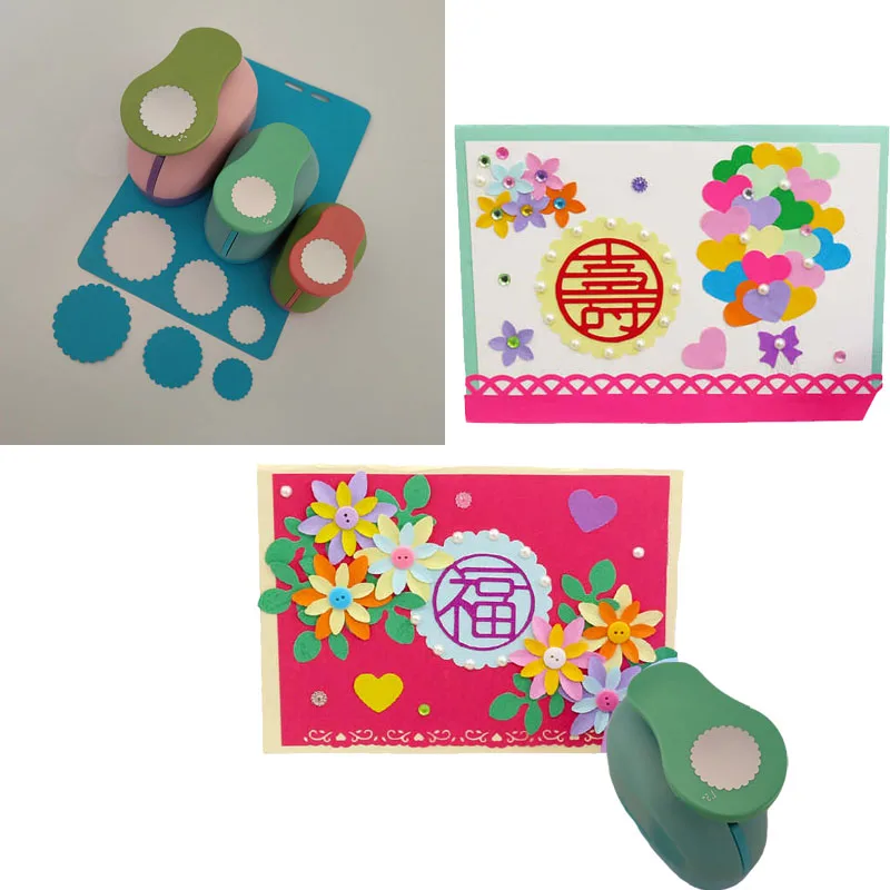 

Волновой круглый дырокол для поздравительных открыток, резак для изготовления пенопласта Eva, дырокол для скрапбукинга, детские тиснения, тиснения, вырезка цветов