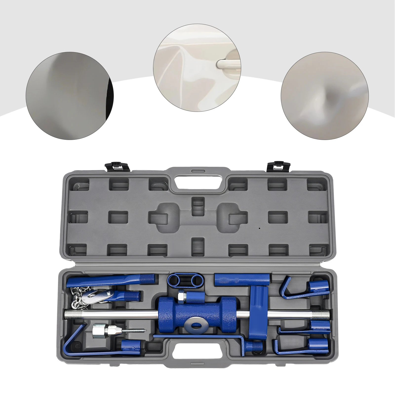 

Slide Hammer Dent Puller Set Car Body Dent Repair Tool Portable Metal Dent Puller Toolbox Dent Removal Slide Hammer Tool