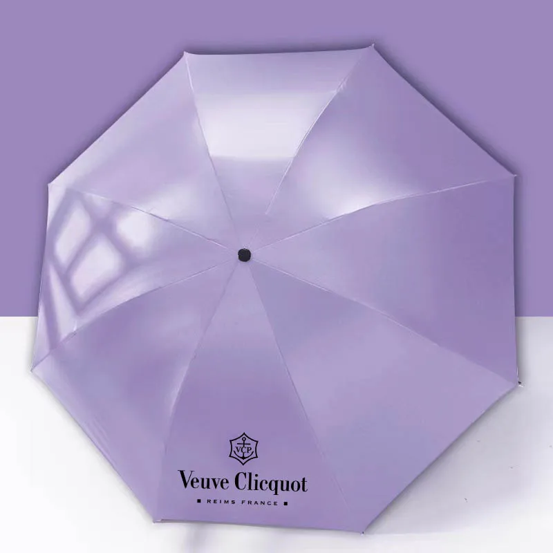 Veuve Clicquot 8rib Travel Umbrella Rainproof Travel Umbrella Multicolor Windproof Automatic Opening and Closing Travel Umbrella