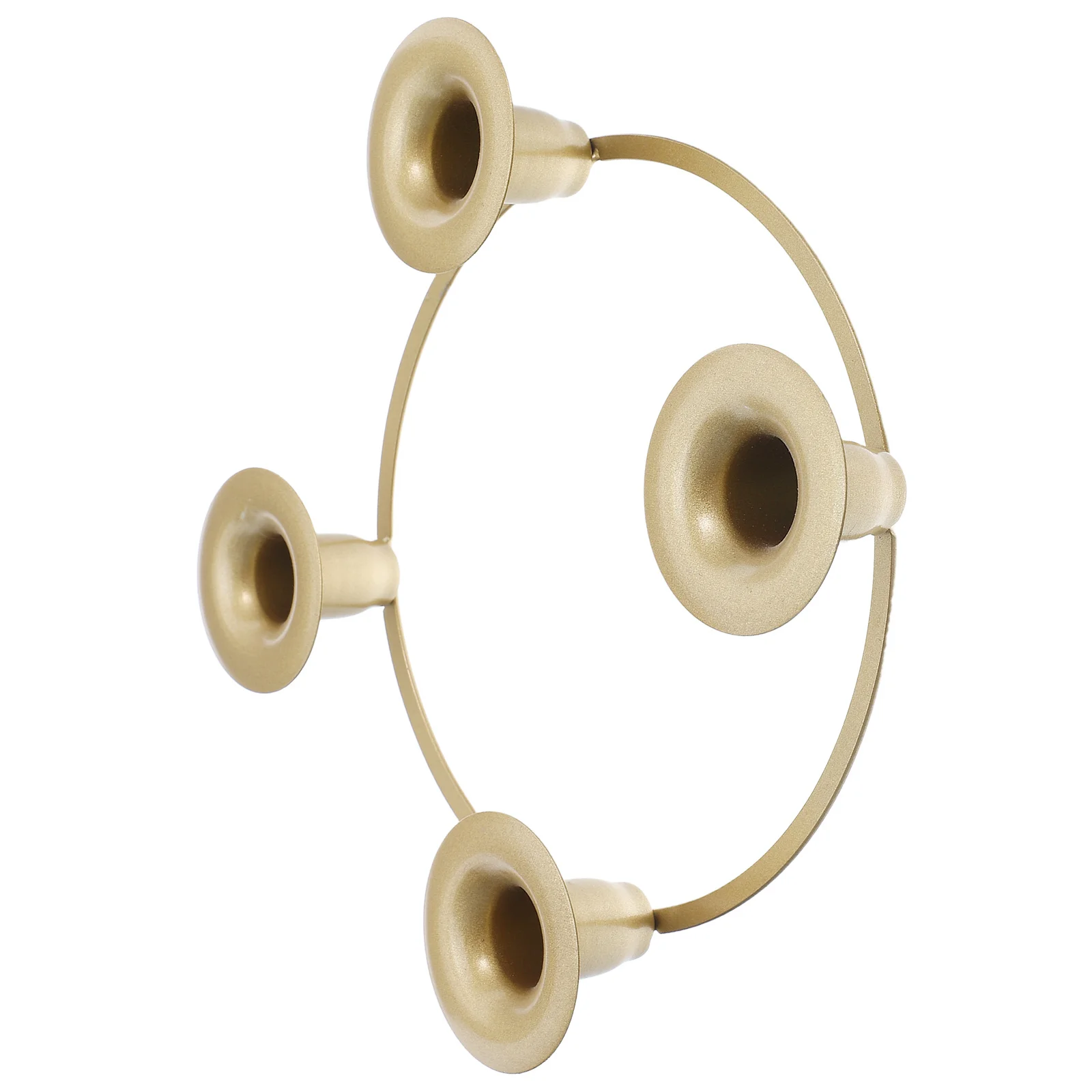 

Christmas Advent Wreath Ring Iron Holder 4-Cup Stable Candlestick Centerpiece Dining Table Xmas Decoration