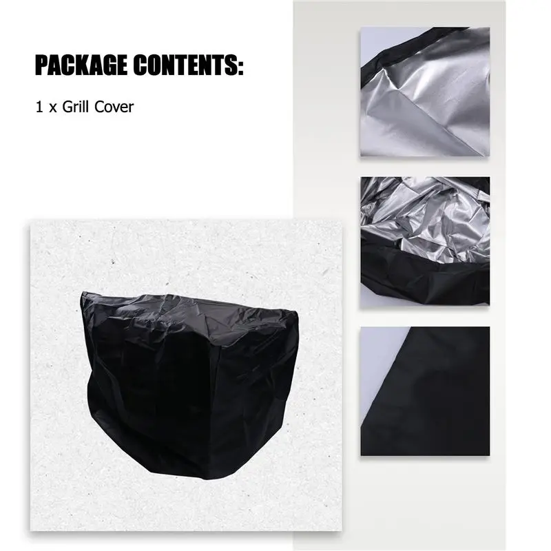 Waterproof BBQ Cover Barbeque Rolling Cart Grill Cover For Weber Q1000 Q2000 Series Protector ,UV Resistant-A50M