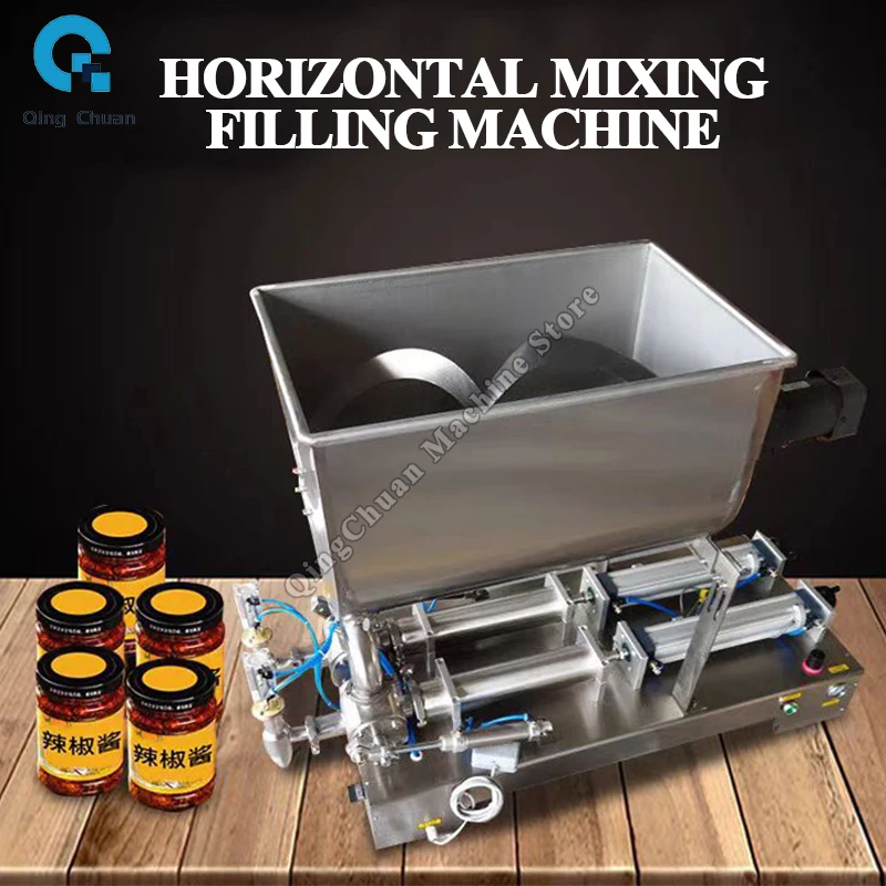 

Наполнительная машина Горизонтальное смешивание Нагрев Полуавтоматическая упаковочная машина для пасты, гранул, соуса, калибра