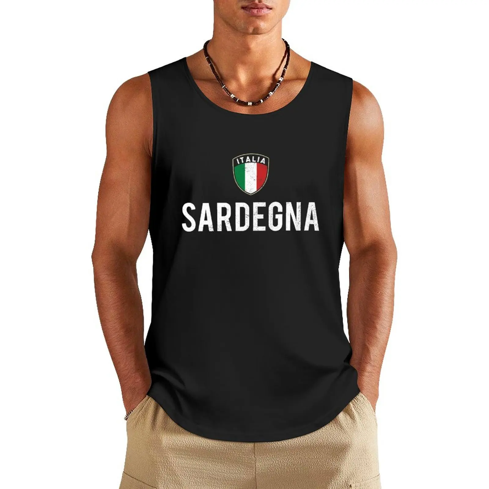 Sardegna Pride Sardinian Roots Sardo Heritage Tank Top gym t-shirts man sports vest Men's fitness t-shirt