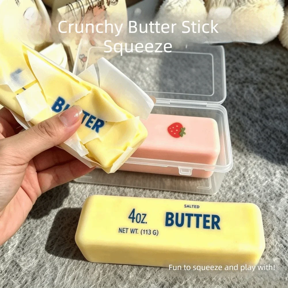 2026 NEWWax Coating Butter Stick Squishy Fidget Toy, Crispy Pinch Sound Butter Bar, Finger Relax Sensory Gift for Adults & Teens