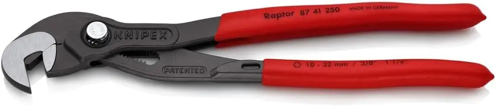 

Raptor Pliers 10 Inch Red Precision Tool for Heavy Duty Use - Durable Metal Grip with Enhanced Comfort Handle Design