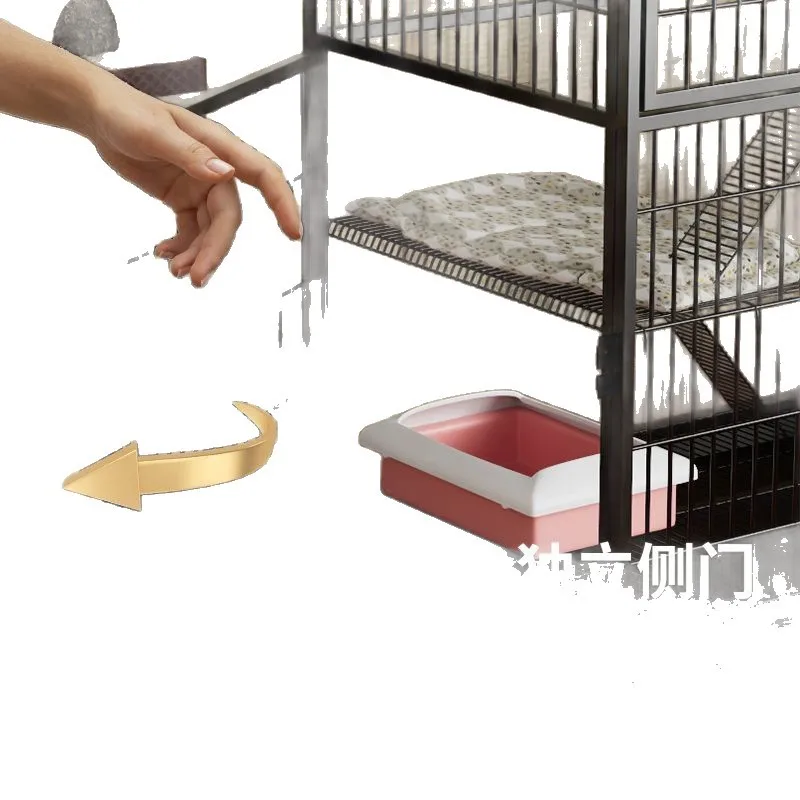 Afbeelding 6: Kattenkooi huishoudelijk binnen houten platform vrije ruimte geïntegreerd dubbellaags