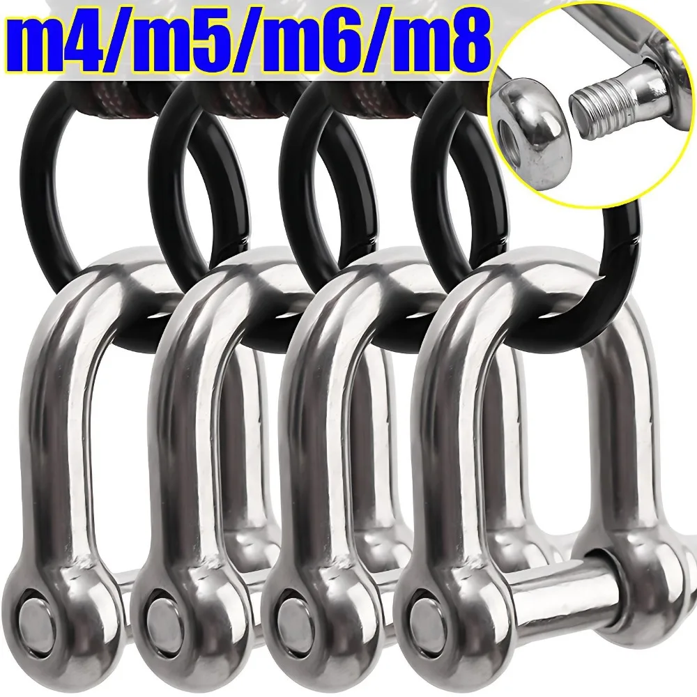 

Кольцевые крючки для дужки D из нержавеющей стали, подъемная скоба, замок, зажимы для троса, крючки для такелажа D-типа, аппаратные средства для лодок, инструменты