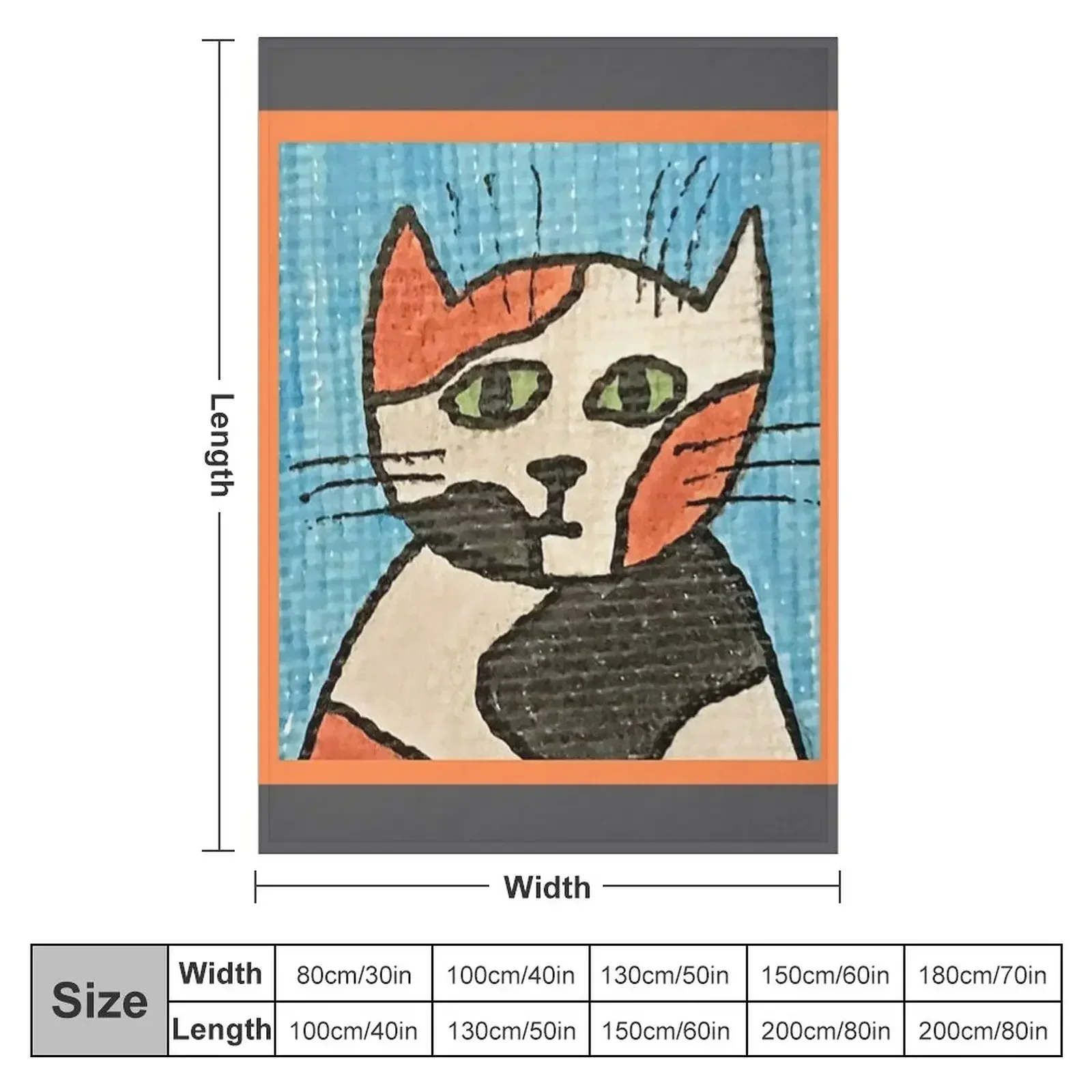 Whimsical Cat Portrait #13 Throw Blanket Plaid Designers Hair Sofa Sofa Quilt Hairys Blankets