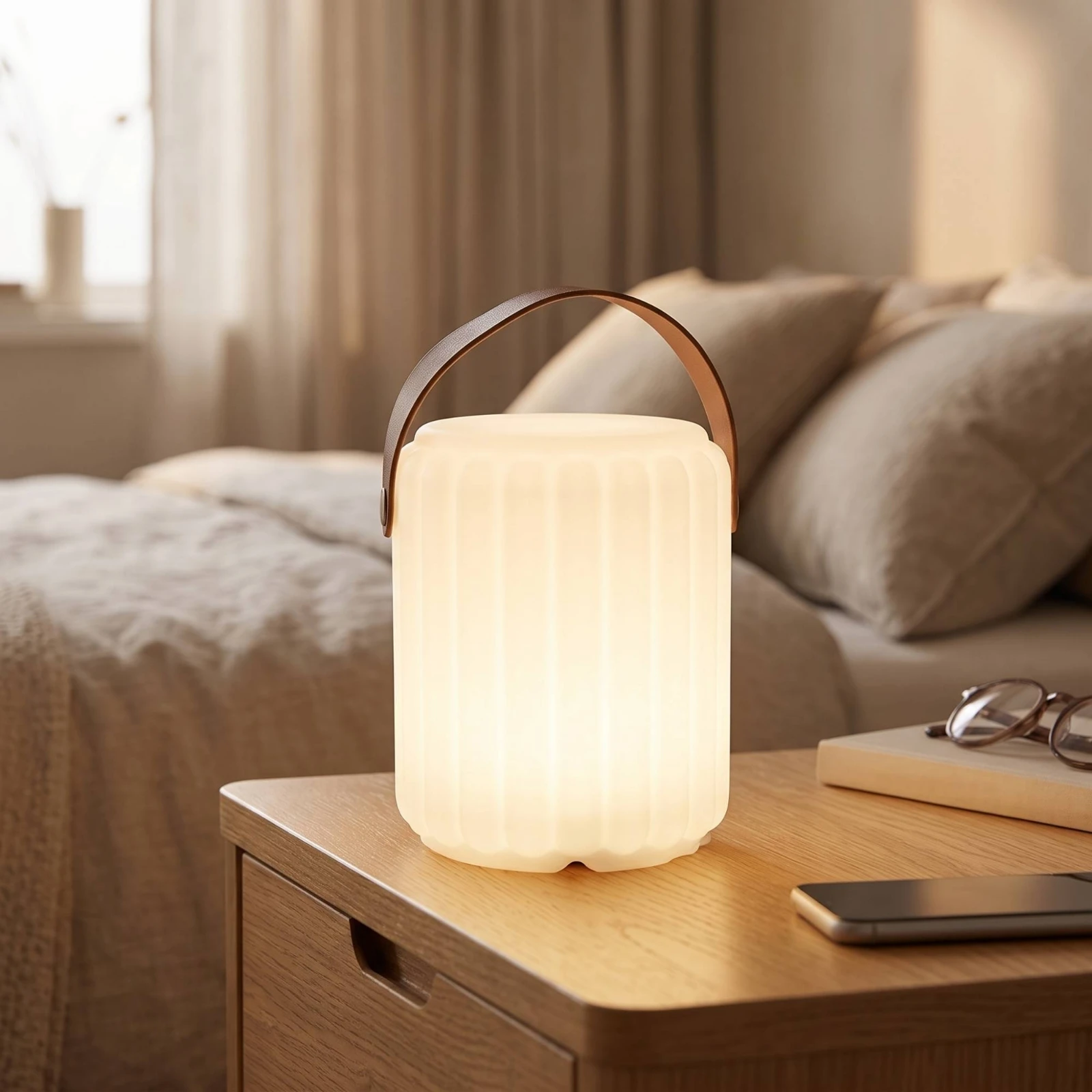 Rechargeable Lantern USB-C Lantern with Carry Handle Portable Light Cordless RGB for Campers, Camping, Tent