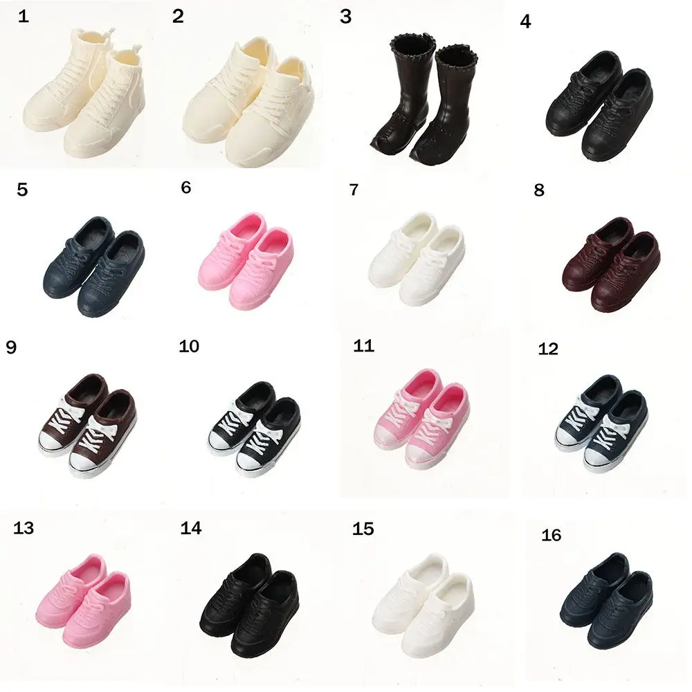 High Quality Foot Length 2~3.5cm For 16cm Dolls Casual Shoes PVC Boots Fashion  Shoes Plastic Sneakers