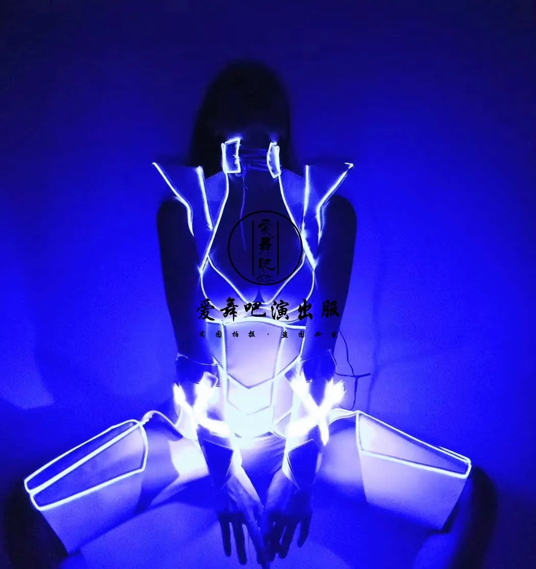 

Sexy women stage dance costume dj singer dancer led light party wear