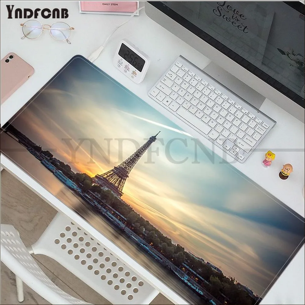 YNDFCNB Eiffel Tower Mousepad New Rubber Mouse Durable Desktop Mousepad Size for Game Keyboard Pad for Gamer