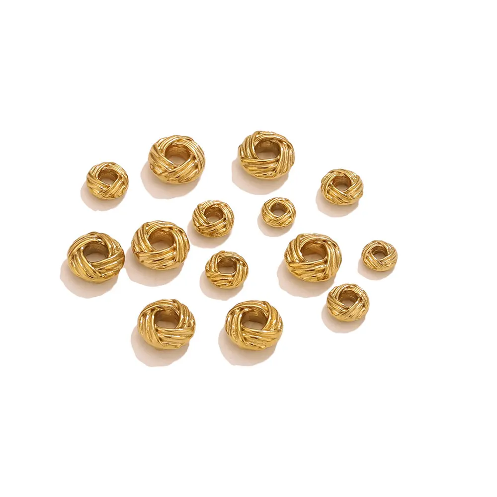 10pcs Stainless Steel Mesh Weaving Spacer Beads For Jewelry Making DIY Bracelet Necklace Handmade Jewelry Loose Bead Supplies