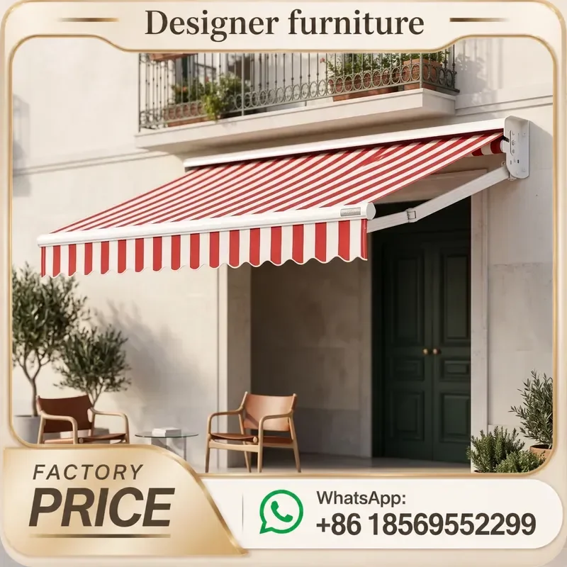 Retractable Outdoor Sun Awning Weather Resistant Window Shade Canopy For Home Commercial Use Patio Garden Protection