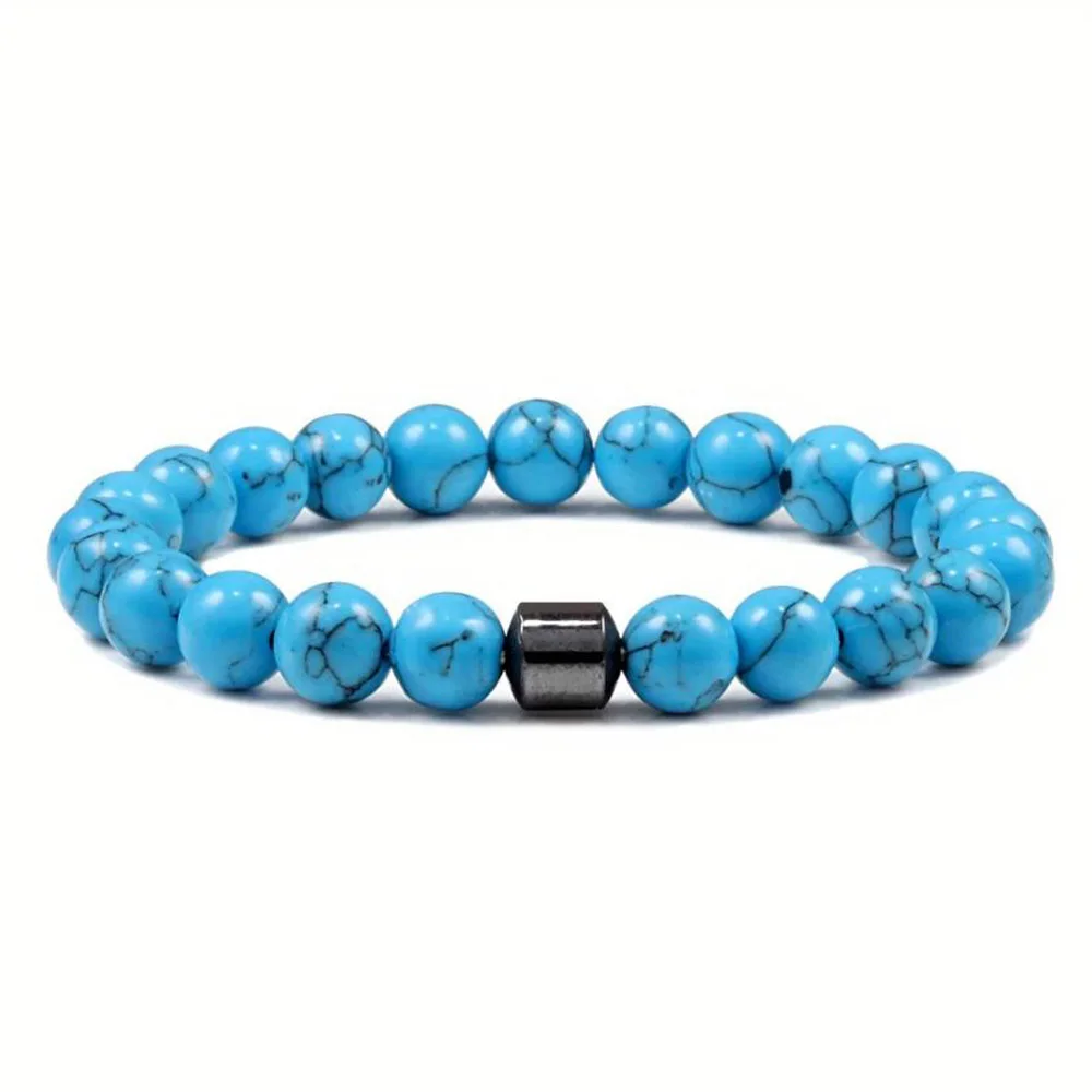 Herrenarmbänder verjüngt Ihren Geist mit einem magnetischen Tigerauge-Lava-Karte, schimmerndem Malachit-Stein-Armband für Männer und Frauen – Detail 10