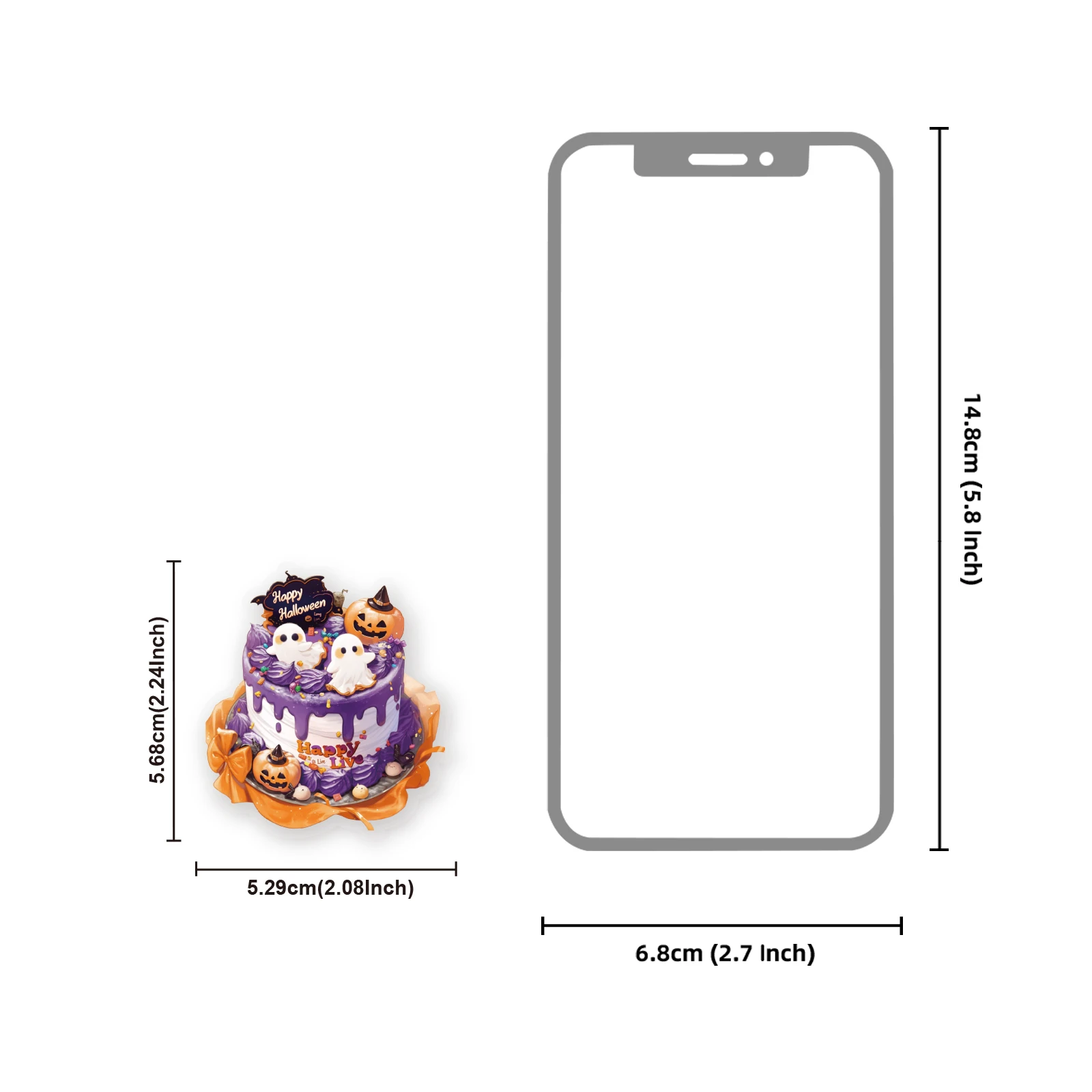 15 Stück Halloween Essen Cartoon süßes Muster Aufkleber Pack DIY Dekoration für Laptops, Handyhüllen, Gepäck, Fotoalben, Geburtstagsgeschenke, Spielzeugaufkleber, Partydekorationen