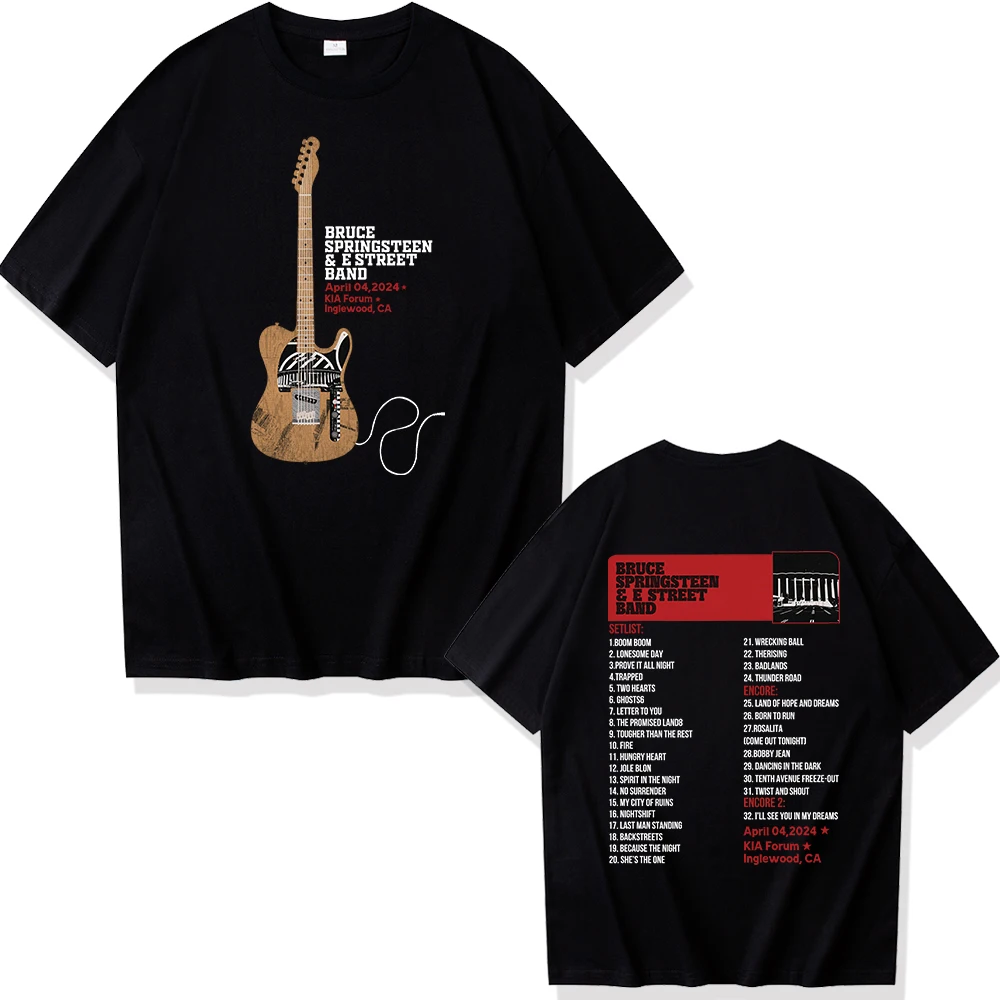 Bruce Springsteen and E Street 2024 Tour T-Shirts Summer Shirts Short Sleeve Man Woman Fans Gift Unisex