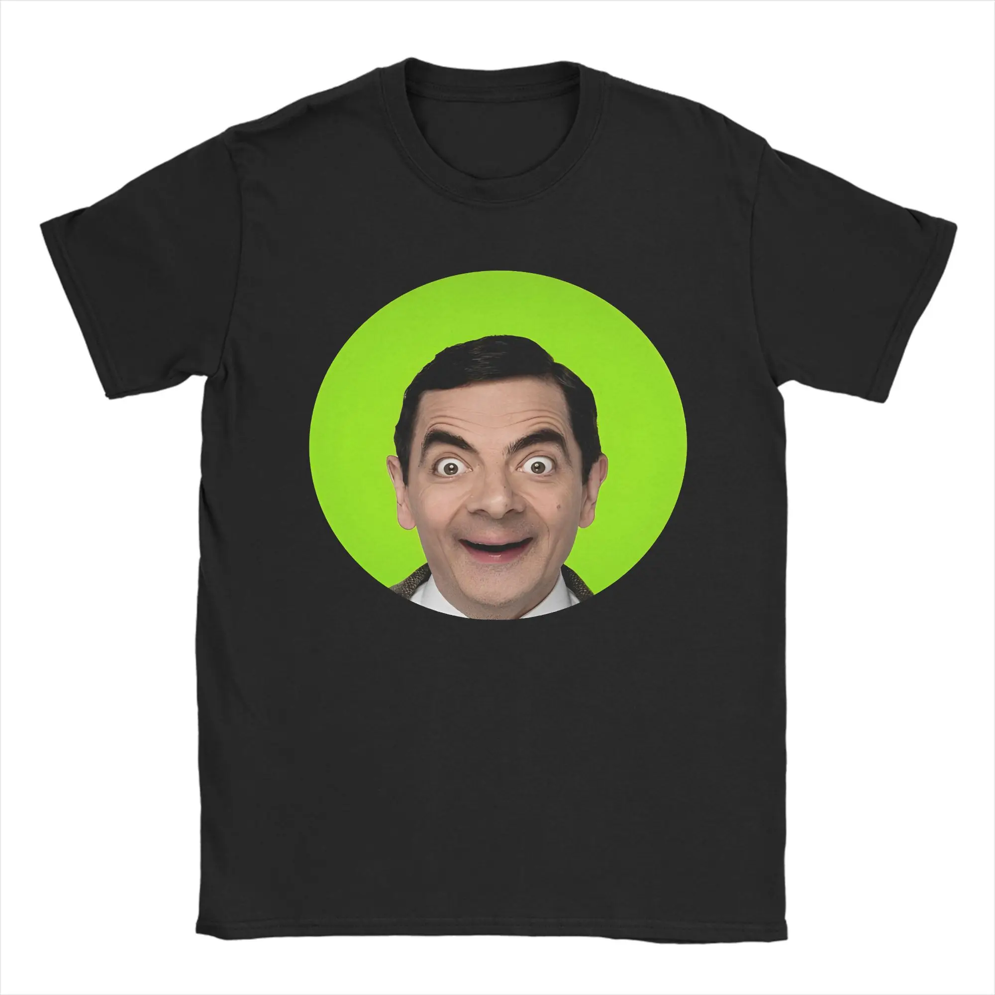 Mr Bean Green T Shirt Men Women Cotton Vintage T-Shirt Crewneck Tees Short Sleeve Tops Gift Idea