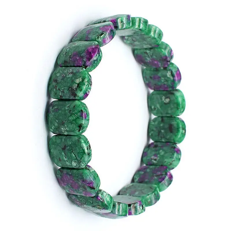 

Factory Natural Stone Red Green Treasure Bracelet Handmade Crystal Male Female Personalized Geometric Energy Fashion Gift Box