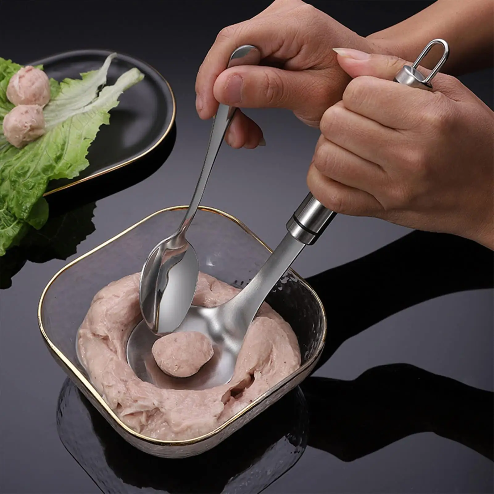 Stainless Steel Meatball Maker Meatball Maker Spoon Make Perfect Meatballs Without Messy Hands Kitchen Gadgets accessories