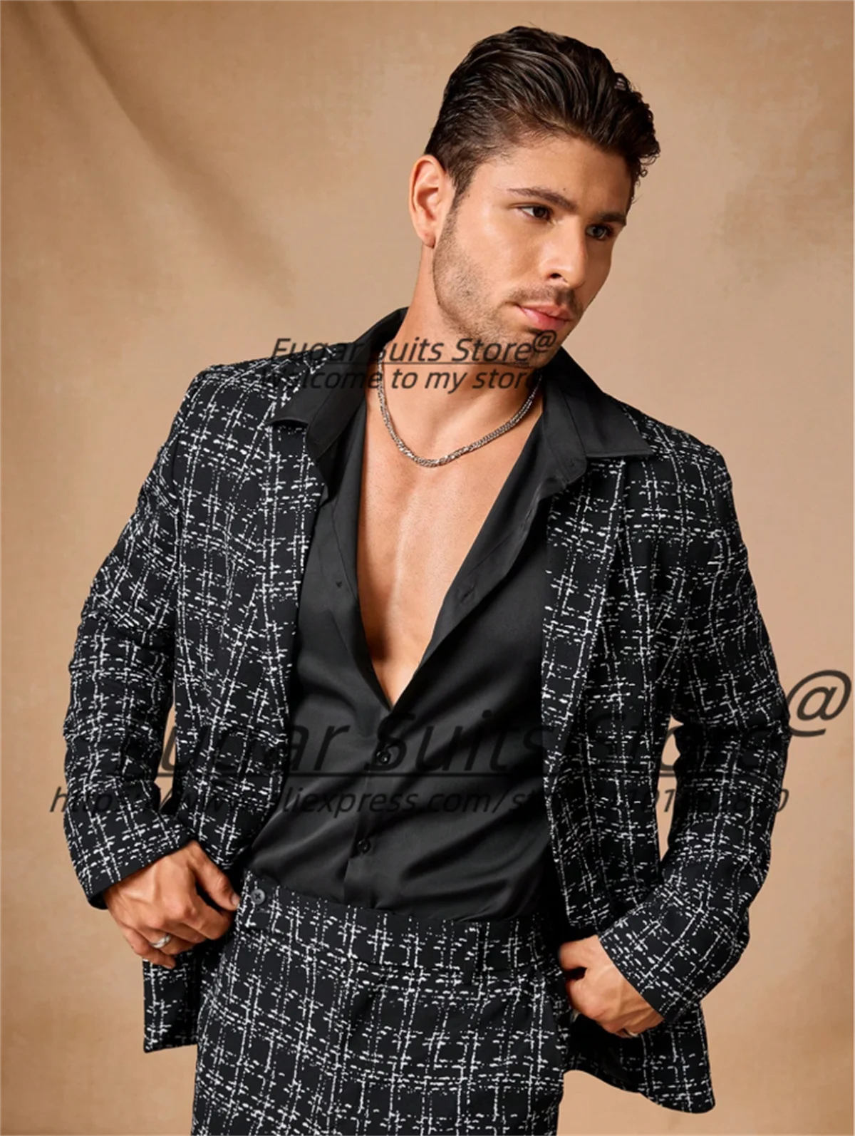 

British Style Handsome Men Suits Slim Peak Lapel Groom Prom Tuxedos2 Pieces Sets High Qublity Male Blazers Fashion Costume Homme