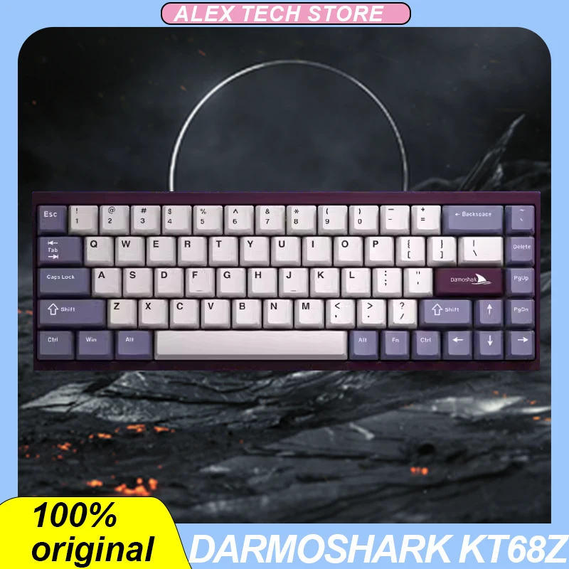 

Механическая клавиатура Darmoshark Kt68z, магнитный переключатель, алюминиевый сплав, горячая замена, Rgb, Blacklit, под заказ, проводная игровая клавиатура, подарок