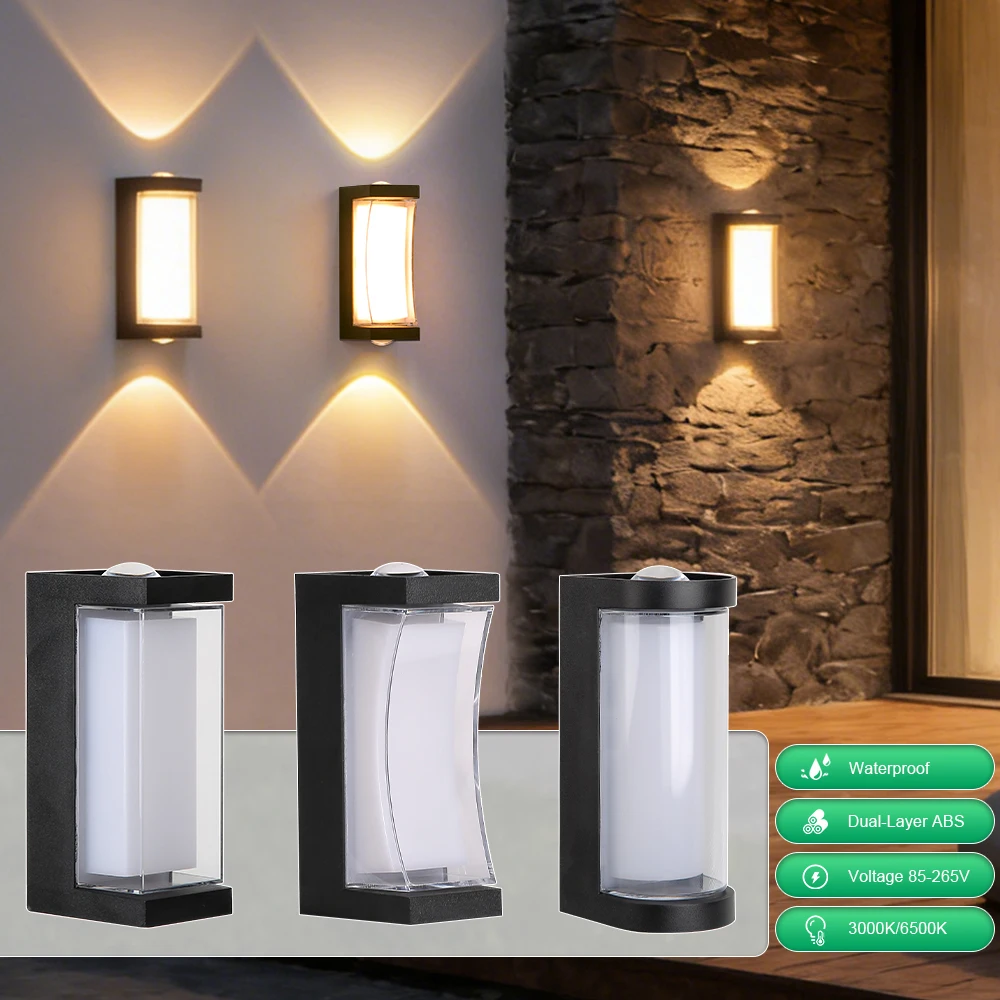 Vintage LED Wall Light Indoor Outdoor IP65 Waterproof 12W Wall Lamp Fixture for Living Room Bedroom Corridor Balcony Porch