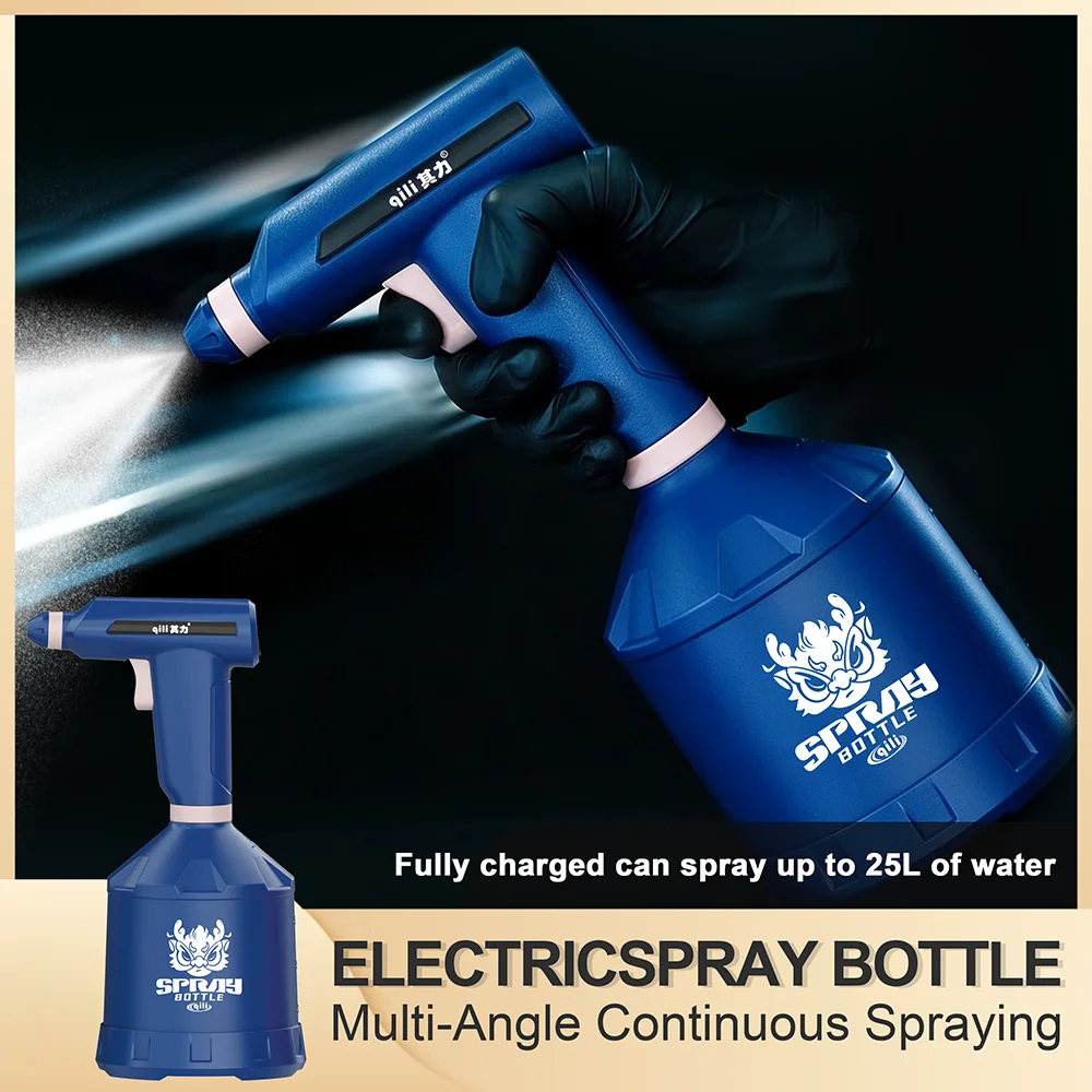 Professional Electric Spray Bottle 1000ML Adjustable Nozzle Type-C Charging for Car Window Tint Vinyl Wrap Detailing Sprayer Set