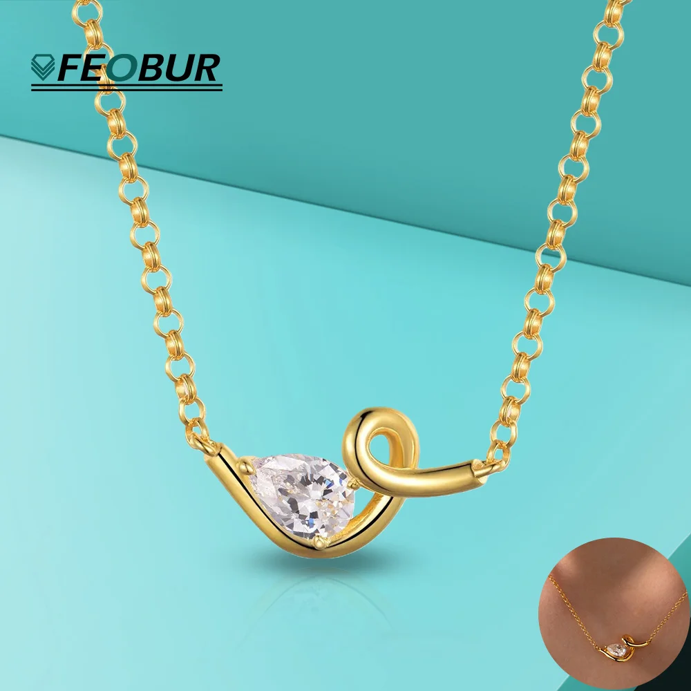 

5*7mm Waterdrop Moissanite Pendant Necklace for Women 925 Sterling Silver Pear Cut Lab Diamond Chain Wedding Jewelry Certificate