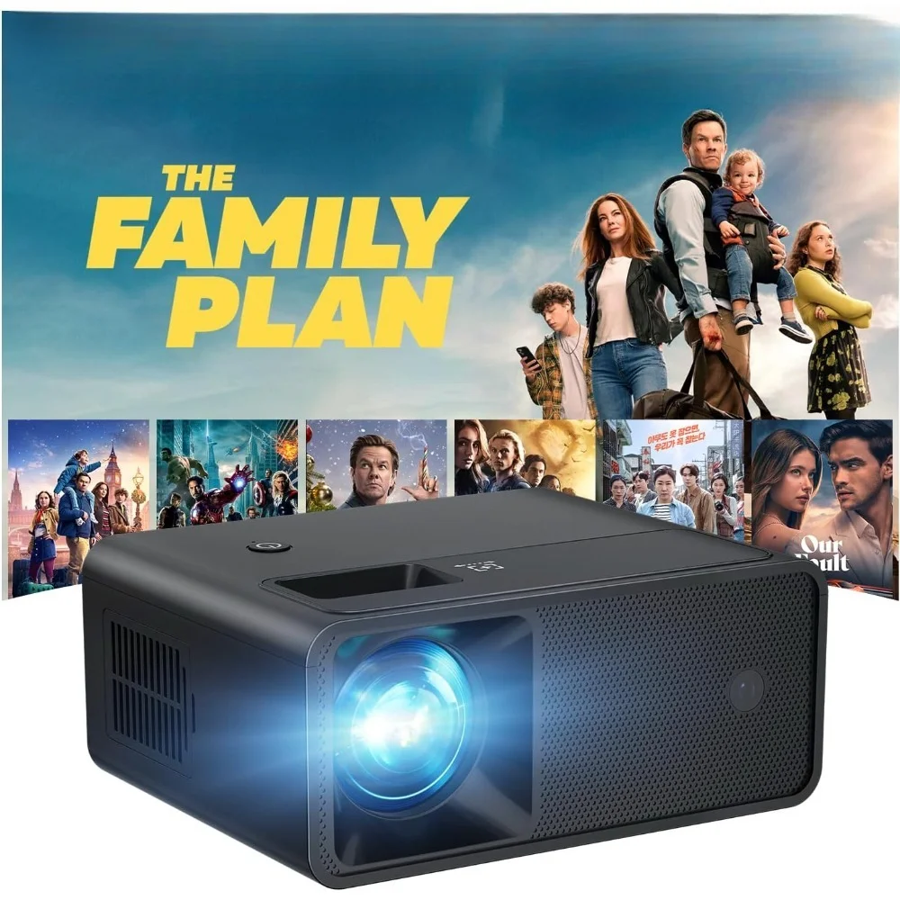 Mini Projector, Upgraded Full HD 1080P Support Video Projector, Portable Small Movie Projector
