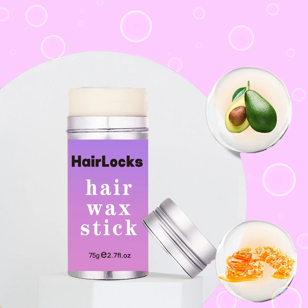 Professional Styling Wax for Women Anti-frizz Pomade Smoothing Broken Back Hair Mud Messy Hairs Control Wax Rod for Natural Wigs