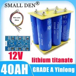 6PCS DIY12V 40Ah 45AH LTO66160 Batteria al litio Titanato Silver Dragon 10C Ad alta potenza Barca elettrica RV Altoparlante Auto Audio Starter