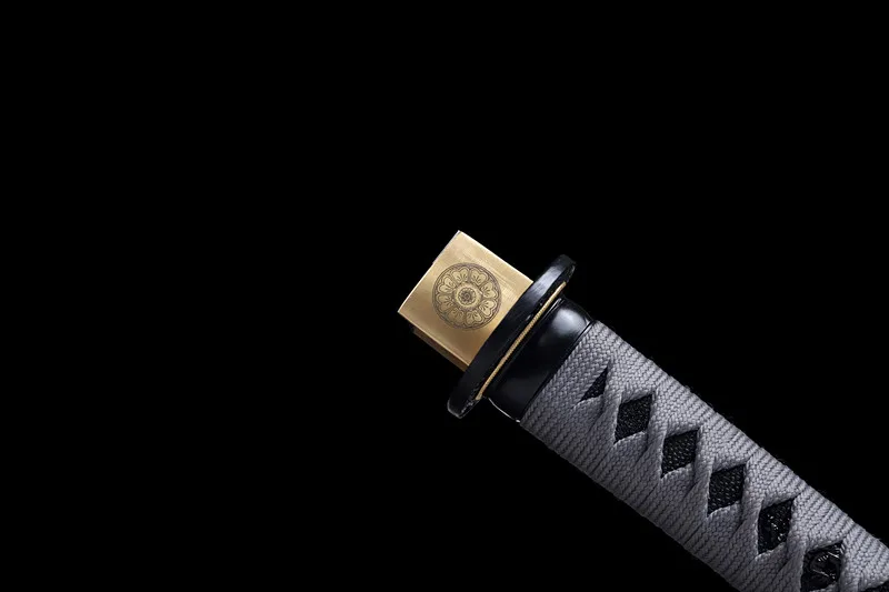 15cm Grey Tsuka For Japanese Wakizashi Tanto Katana Sword Fittings Set Steel Tsuba+Menuki+Fuchi+Kashira+Handle+Habaki+Seppa