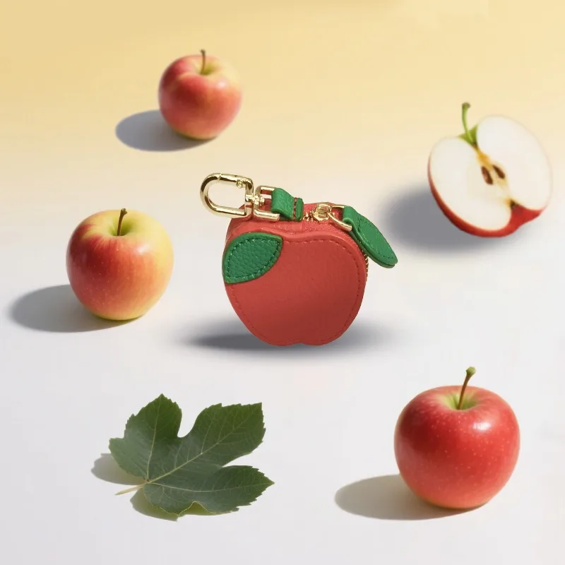 

Кошелек для монет из искусственной кожи в форме фруктов (клубника, лимон, яблоко), мини-кошелек, милый, подвесной, многофункциональный, для хранения монет