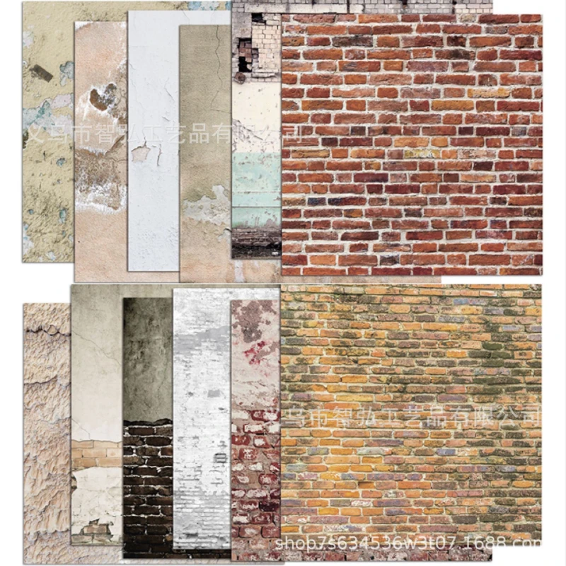 قصاصات قصاصات الملمس الجدار مع نمط متنوعة ، بطاقات Decoupage ، قصاصات عتيقة من جانب واحد ، حرفة المجلات الزخرفية ، 24 قطعة