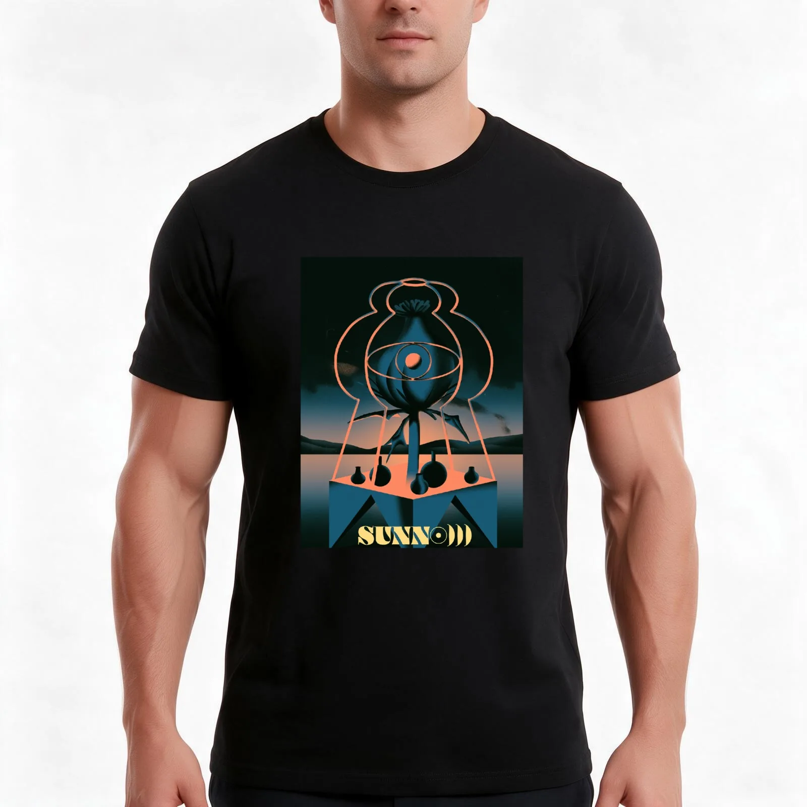Void Sunn T-Shirt, Summer Casual Cotton Tee, Oversized Streetwear Tops, Vintage Graphic Print, Loose Fit Short Sleeve