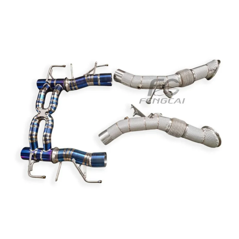 Exhaust System Downpipe for Ferrari SF90 3.9T V8 2020-2021 Titanium Alloy Exhaust Catback Performance Exhaust Pipes
