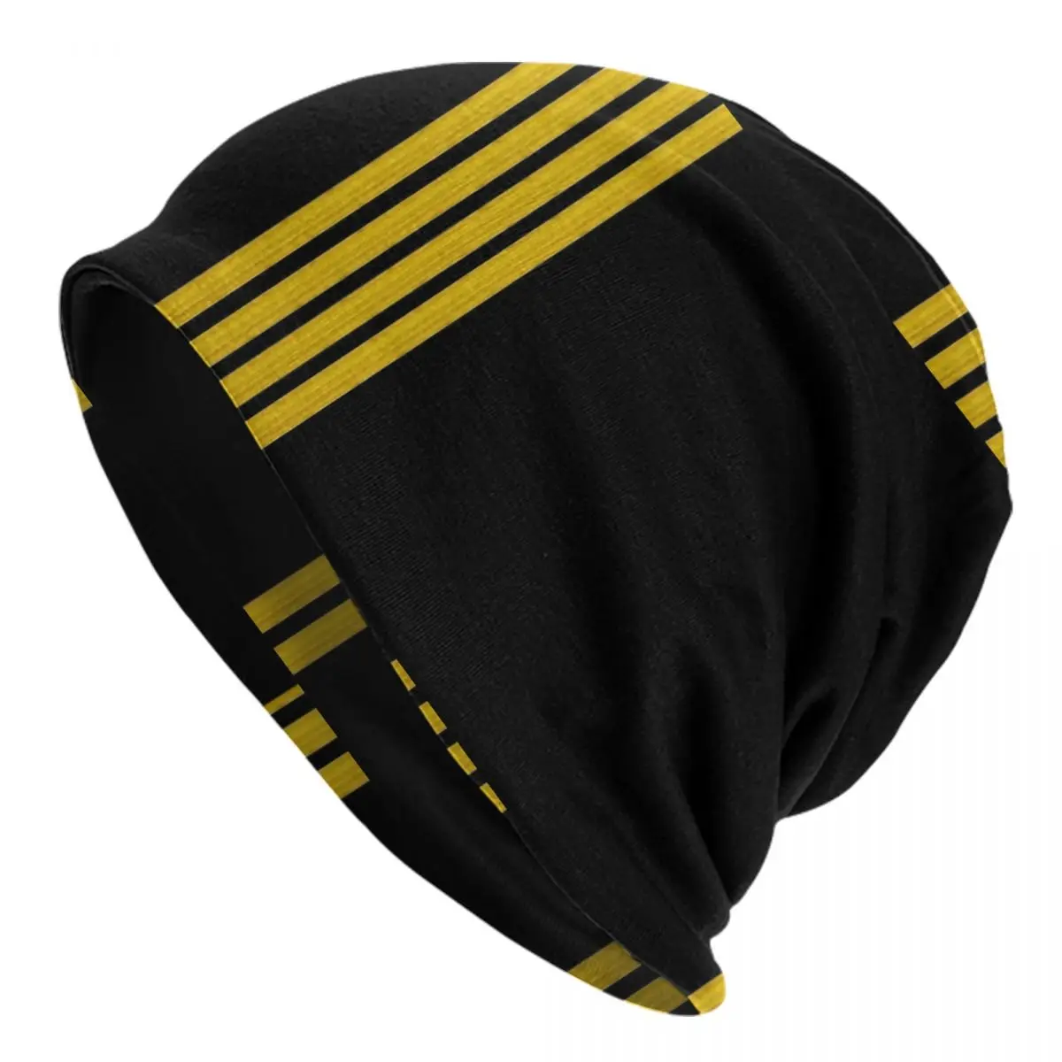 

Custom Captain Epaulets Bonnet Hat Knitting Hat Men Women Unisex Adult Aviation Aviator Pilot Stripes Winter Warm Beanies Cap