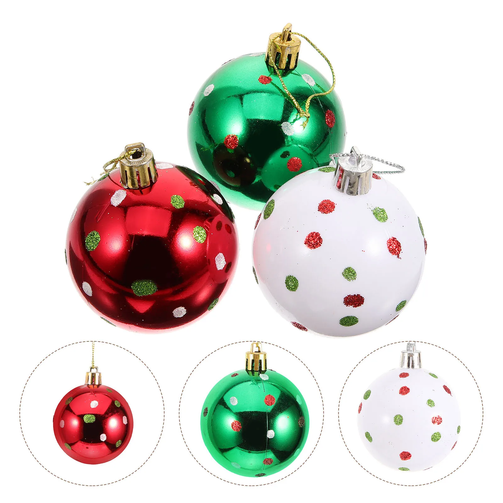 

6Pcs Christmas Hanging Balls Xmas Tree Ball Ornaments Decorative Ball Pendants Holiday Party Decor Christmas Tree Balls