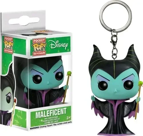 Funko POP Disney Maléfica Llavero Vinilo Muñeca de Acción Llavero de Juguete para niños con Caja Colgante de Regalo