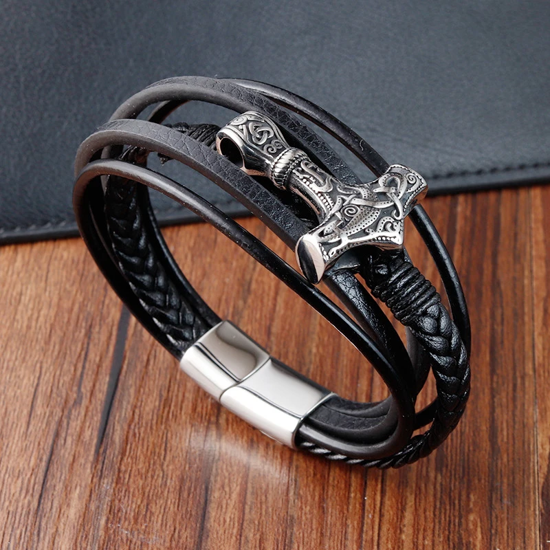 Premium Stainless Steel vintage Jewellery Viking Italian Charm Bracelet Cute Core Nomination Bangles Bracelets Men's