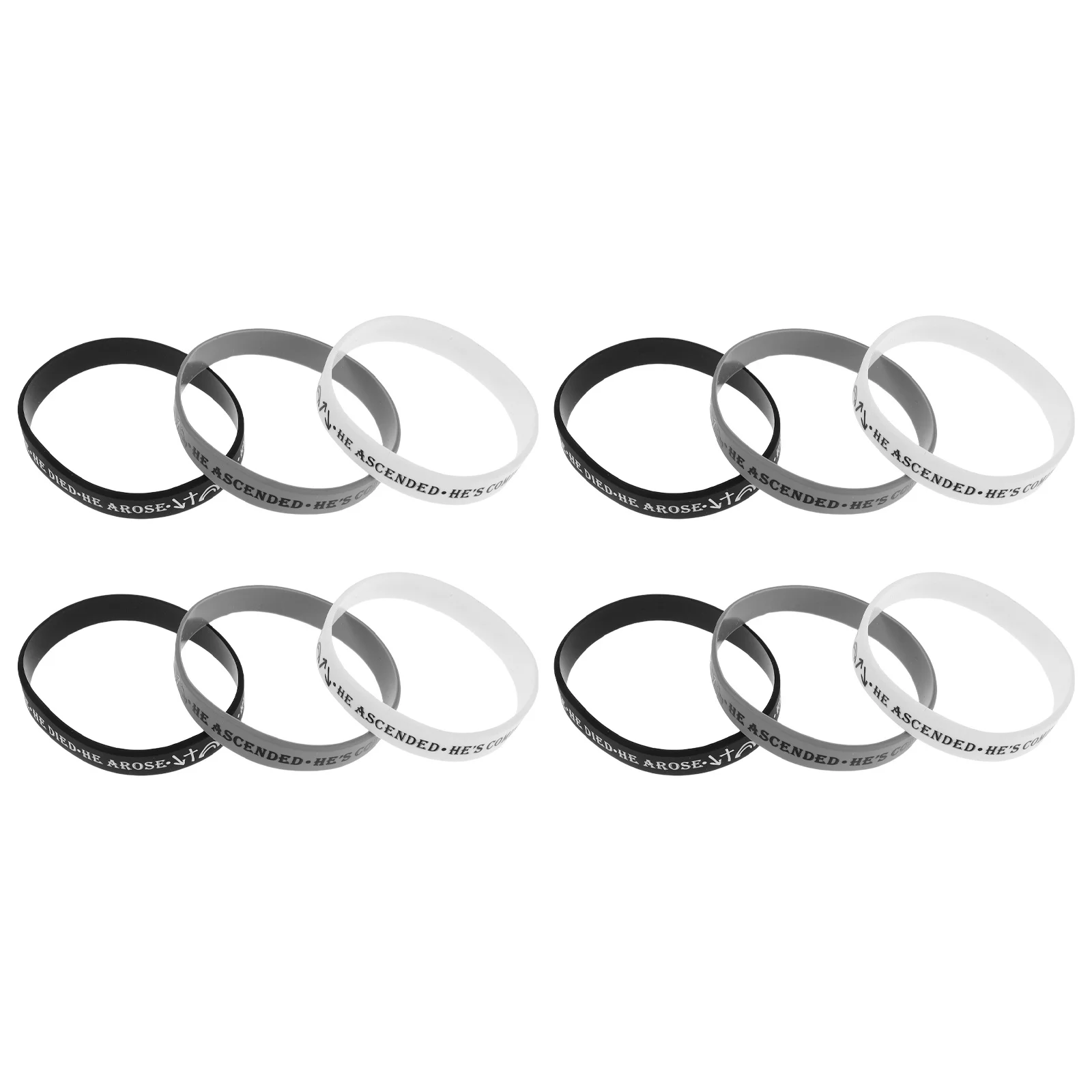 

12Pcs Bible Scripture Wristbands Faith-Based Silicone Bracelets Inspirational Christian Jewelry for Men Women Daily Wear