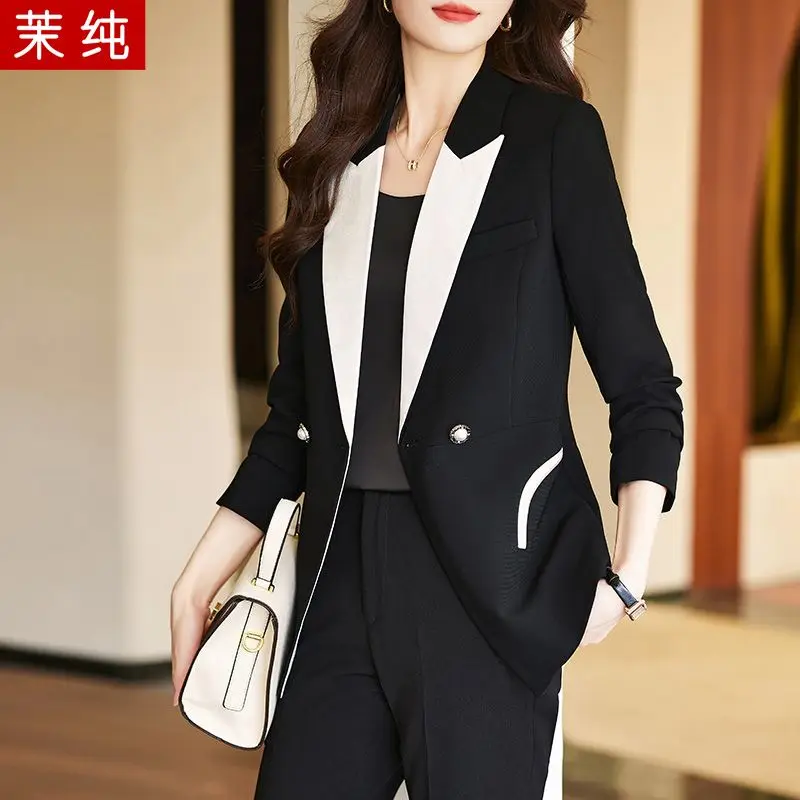 3-A62  Fashion suit for women 2023 new white shorts wear a complete set of professirk clothes color matching suit two-piece suit