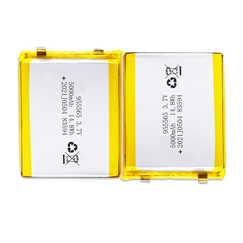 New 3.7V 5000mAh Lithium Polymer Batteries 955565 Rechargeable Battery For Power Bank Bluetooth Speakers Tablet DVD Accessories