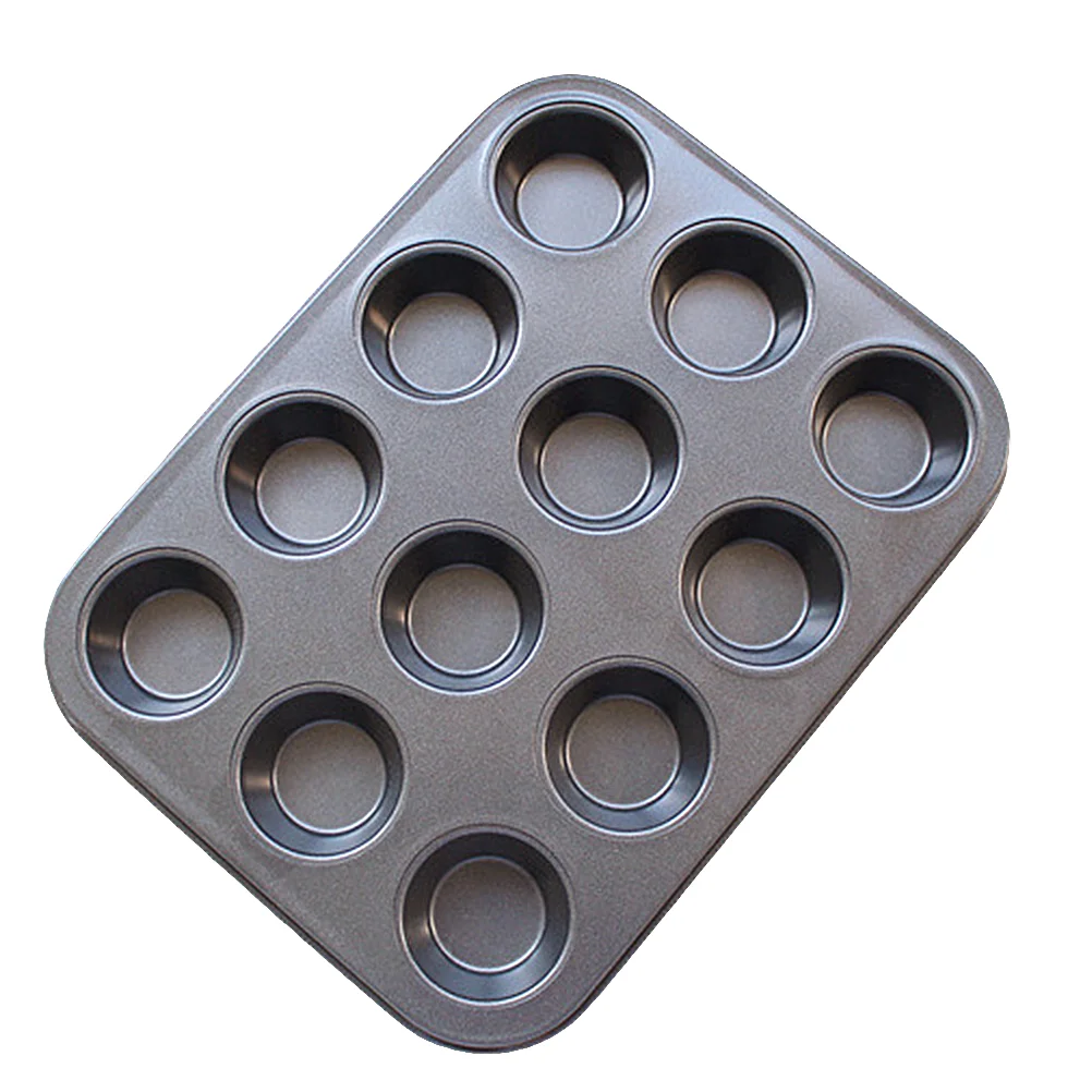 

Mini 12-Cup Muffin Pan Cupcake Tray Mold Heat Resistance Bakeware Muffin Pan 12 Steel Cupcake Mold