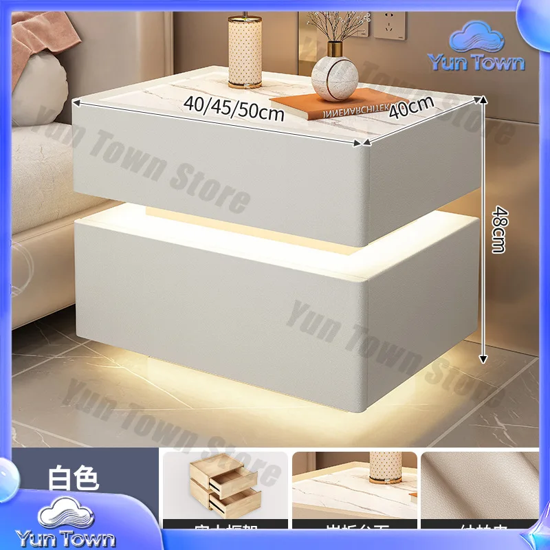 Modern Simple Wireless Charging Italian Suspension Smart Bedside Table for Minimalist Bedroom Home Creative Internet - Image 6