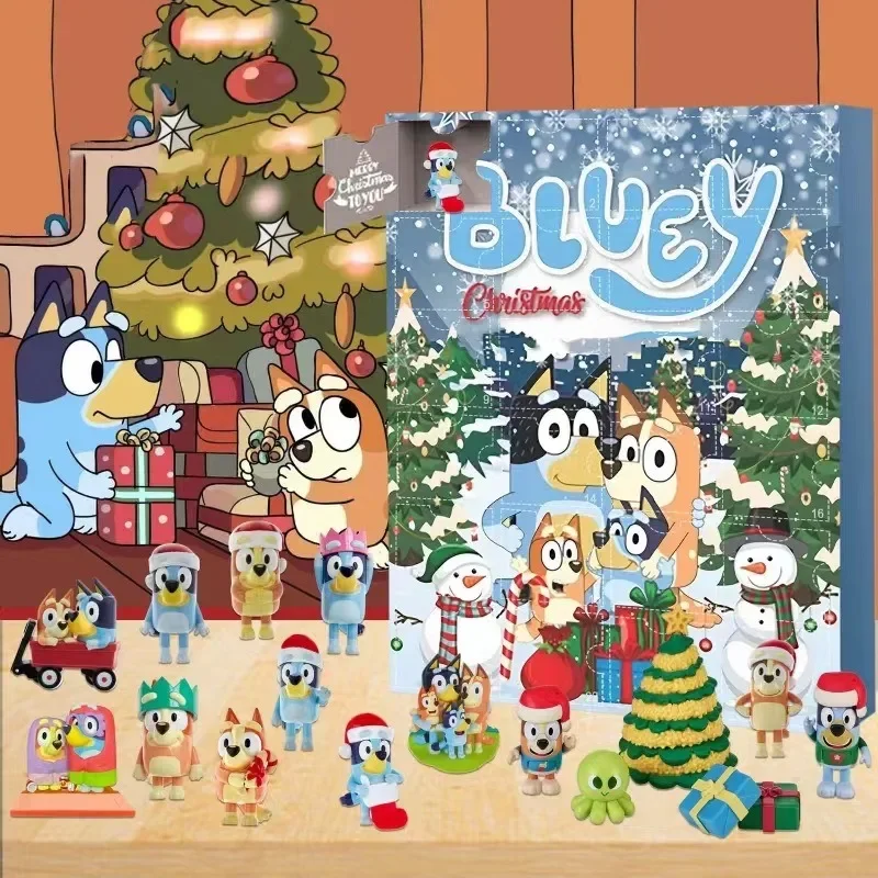 

Bluey AnimeGift Box Anime Figure Model Advent Calenda Doll Cartoon Toy Action Figure Christma Advent Calendar Birthday Xmas Gift