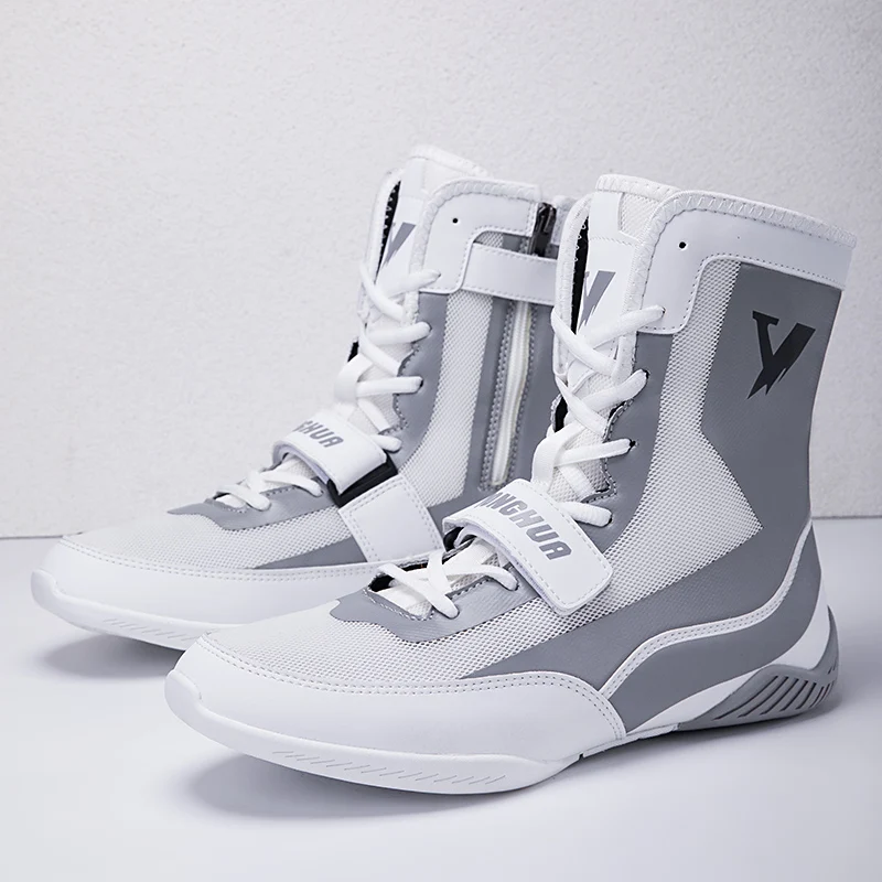 YUYIN High Top Pro Unisex Boxing Boots Super Breathable Non-Slip Fighting Wrestling Shoes Ankle Guard Squat Sport Shoes