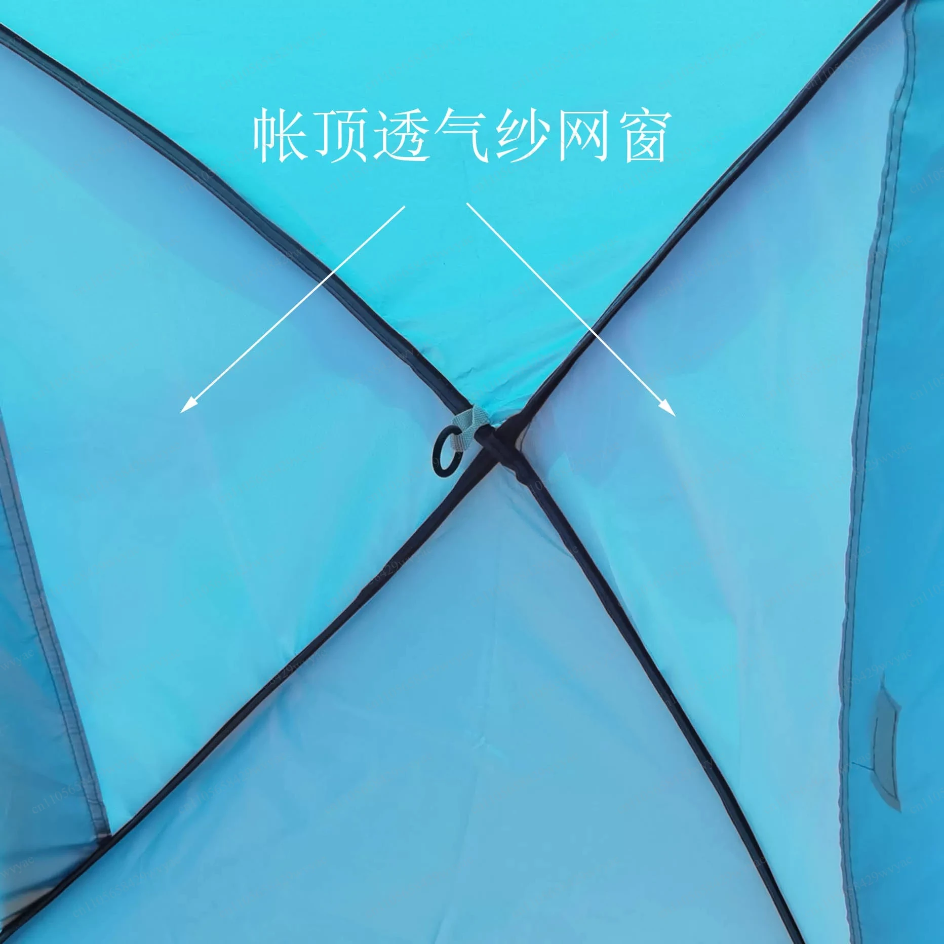 4 People Beach Sand Digging Sunscreen Bottomless Sunshade Tent Fully Automatic Quick Opening Free Tent